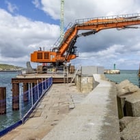 Visite guidée du chantier du port