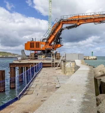 Visite guidée du chantier du port