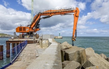 Visite guidée du chantier du port