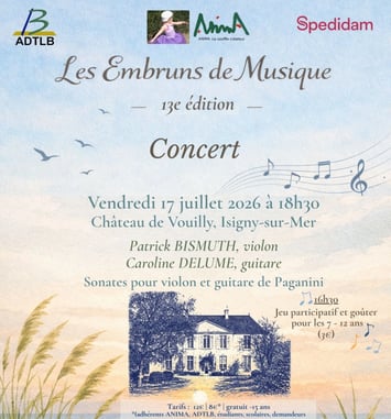 Concert Patrick Bismuth, violon et Caroline Delume, guitare