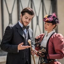 Spectacle : scène théâtralisée en costume, les fours à chaux