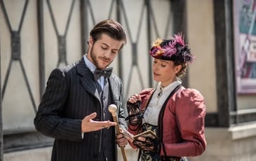 Spectacle : scène théâtralisée en costume, les fours à chaux