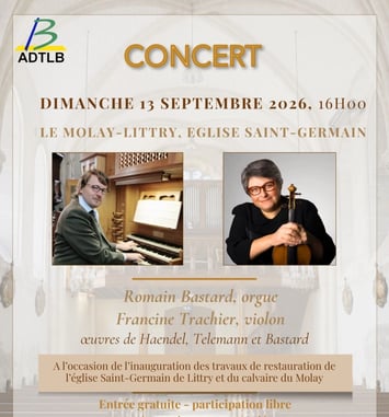Concert de Romain Bastard, orgue et Francine Trachier, violon