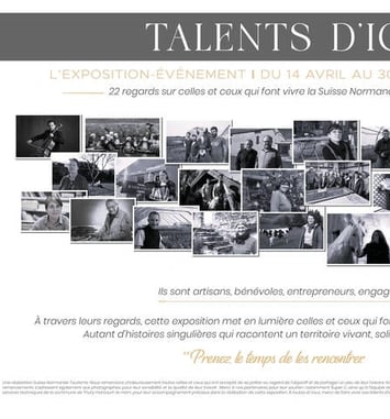 Exposition "Talents d'ici" : 22 portraits de talents de Suisse Normande et du Cingal