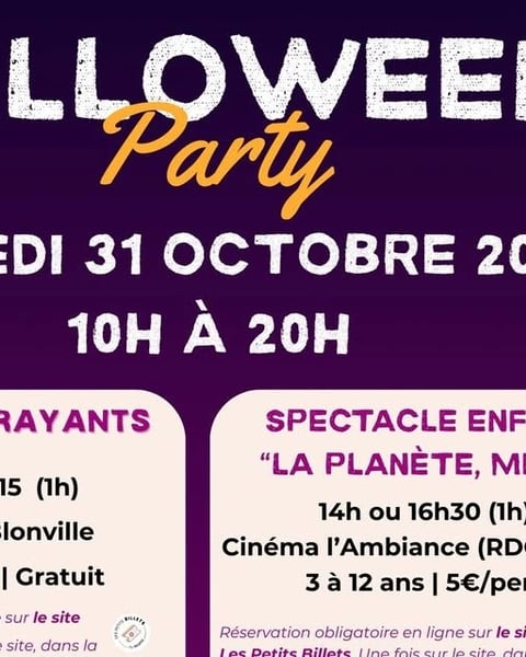 Halloween party : ateliers, spectacle, défilé et boum
