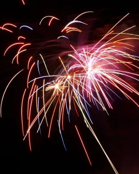 Feu d'artifice de Noël à Merville-Franceville-Plage