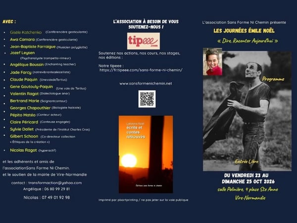 Les Journées Émile Noël "Dire, raconter aujourd'hui"