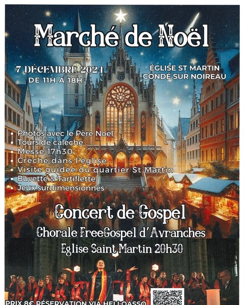 Concert de la chorale  "Free Gospel" à l'église Saint Martin de Condé-sur-Noireau.